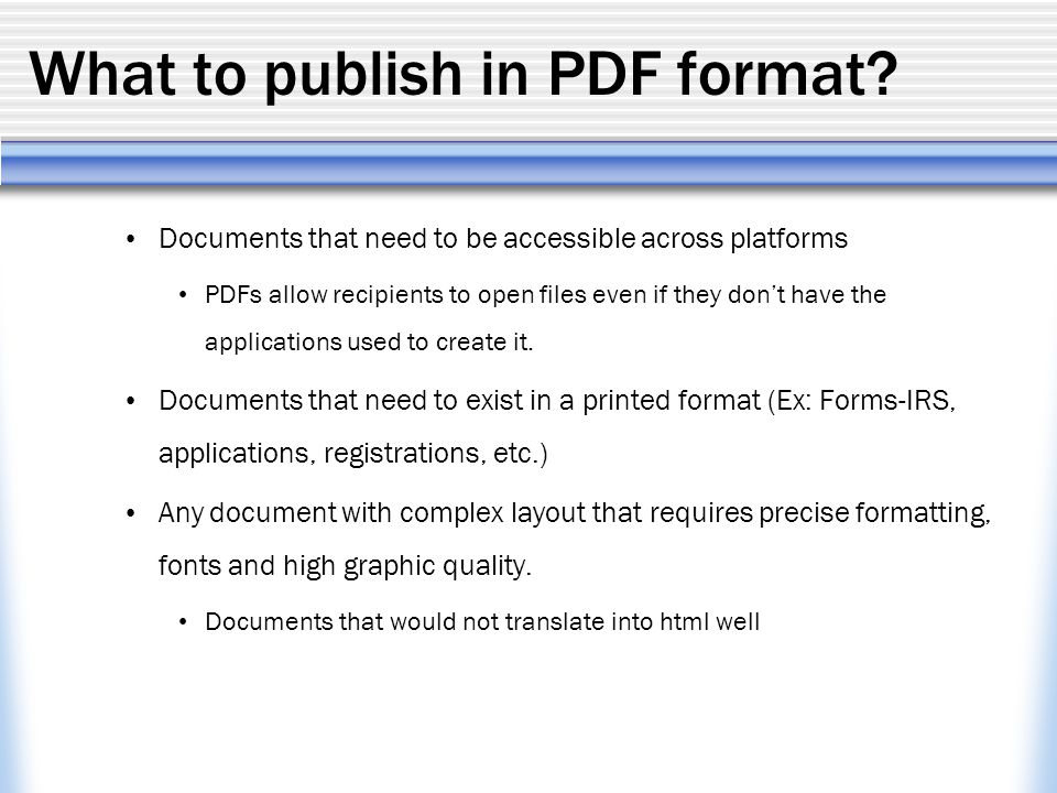 Universal File Format Layout